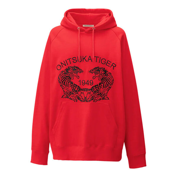 

Толстовка с капюшоном с графическим принтом Onitsuka Tiger, красный