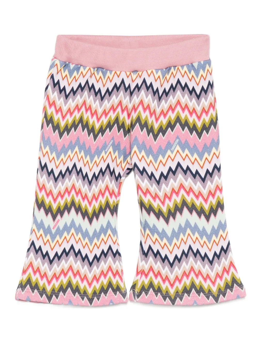 

Брюки с узором зигзаг Missoni Kids, розовый