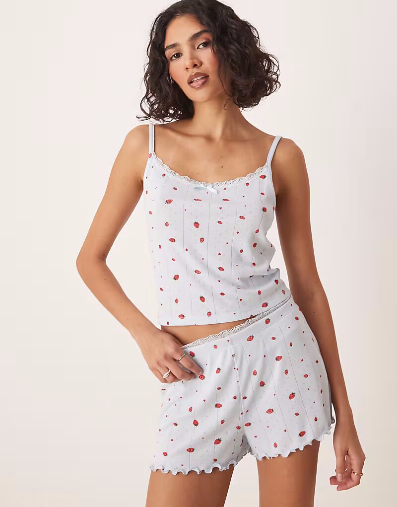 

Топ Urban Threads Mix & Match с ажурным узором и принтом клубники