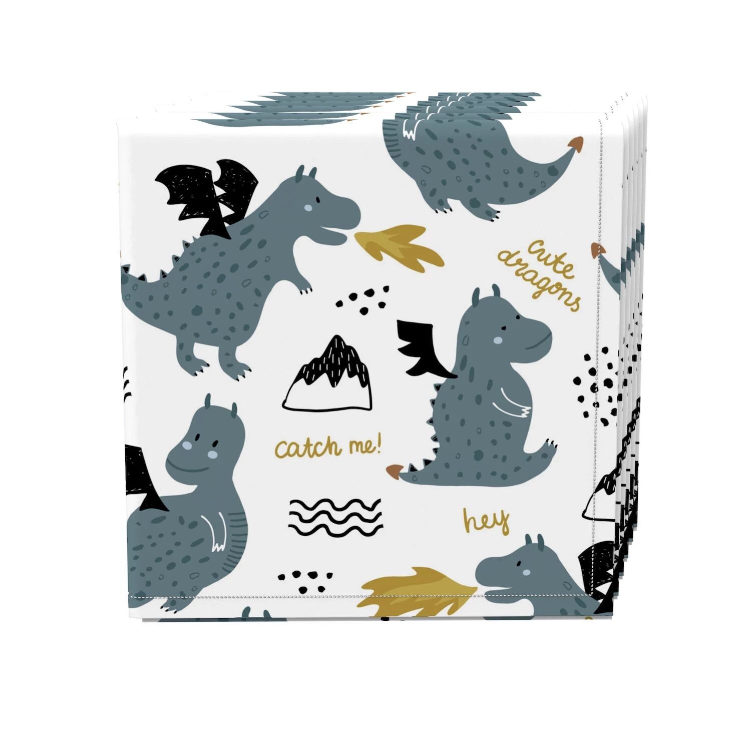 

Набор салфеток из 4 шт., 100 % хлопок, 20x20 дюймов, Dragons Design