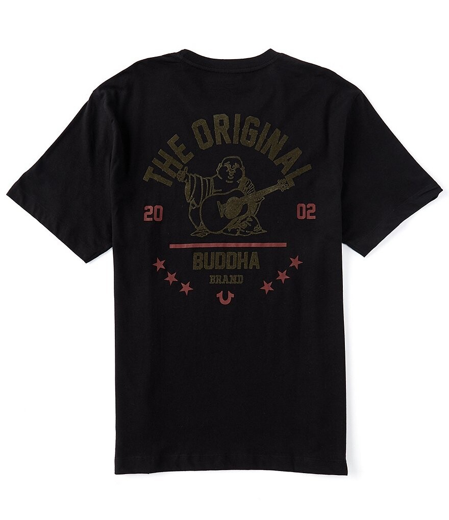 

Футболка с короткими рукавами True Religion с фирменным рисунком OG Buddha, черный