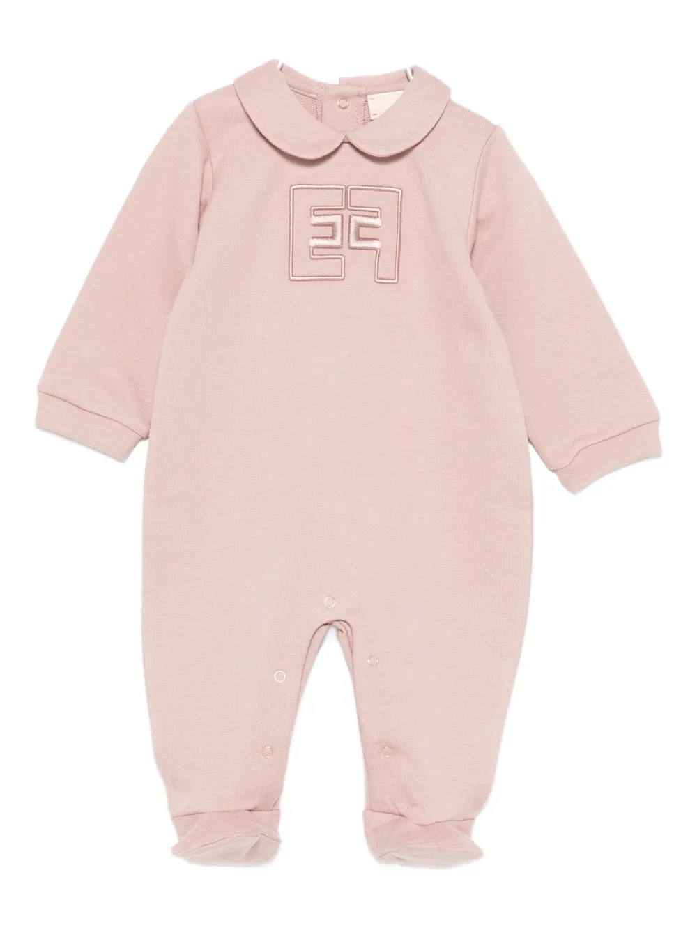 

Детский комбинезон с вышитым логотипом Elisabetta Franchi Kids, розовый