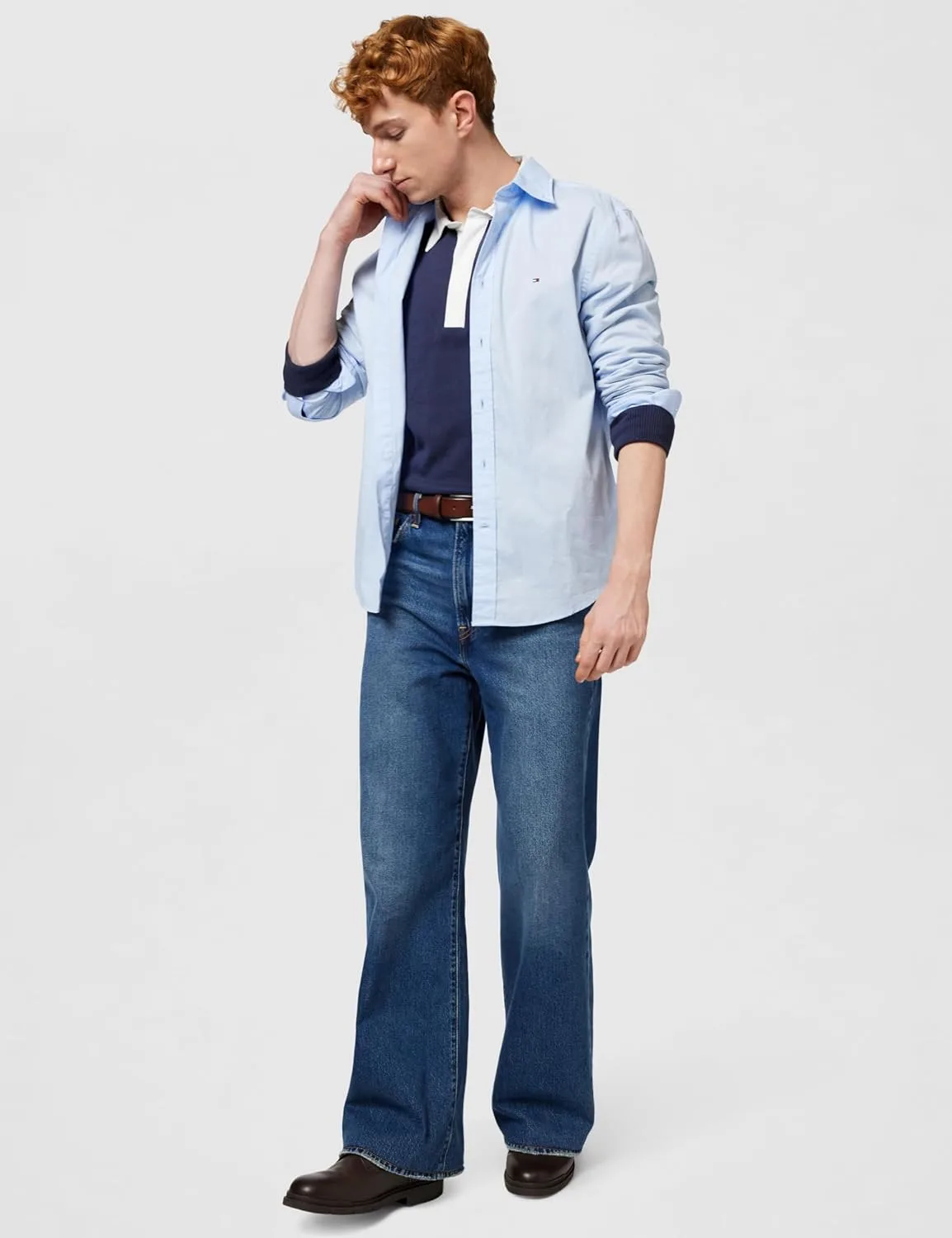 Мужские кроссовки Tommy Hilfiger изготовлены из черной кожи — фото 3