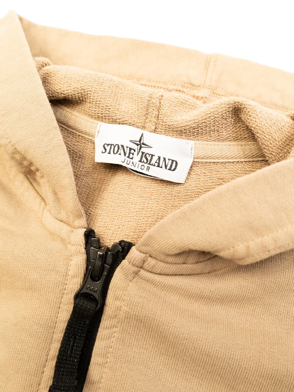 Толстовка на молнии Stone Island Junior, нейтральный — фото 3