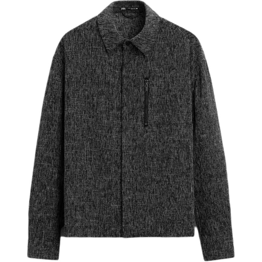

ZARA Рубашка мужская черно-белые