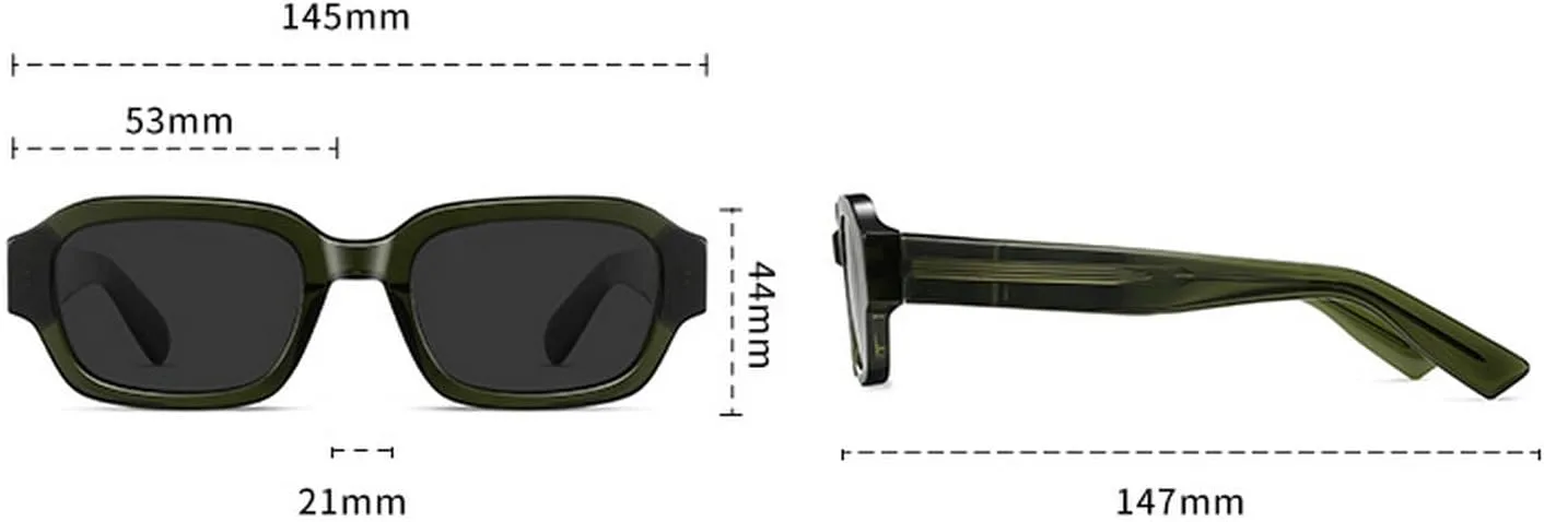 

Солнцезащитные очки Laureles Champange Leopard Rectangle Polarized Sunglasses для женщин и мужчин, модные, для путешествий, вождения автомобиля, мужские, C2