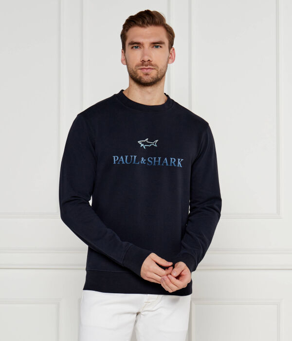

Свитшот мужской Paul&Shark с логотипом бренда, синий