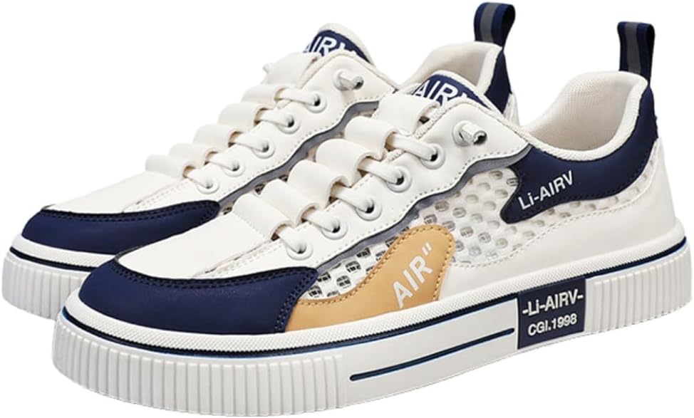 

Мужские кроссовки с дышащей сеткой для летнего бега, с нескользящей подошвой, разноцветная, удобная, с толстой подошвой Lexamen