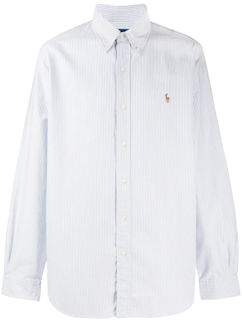 

Рубашка с вышитым логотипом POLO RALPH LAUREN, синий