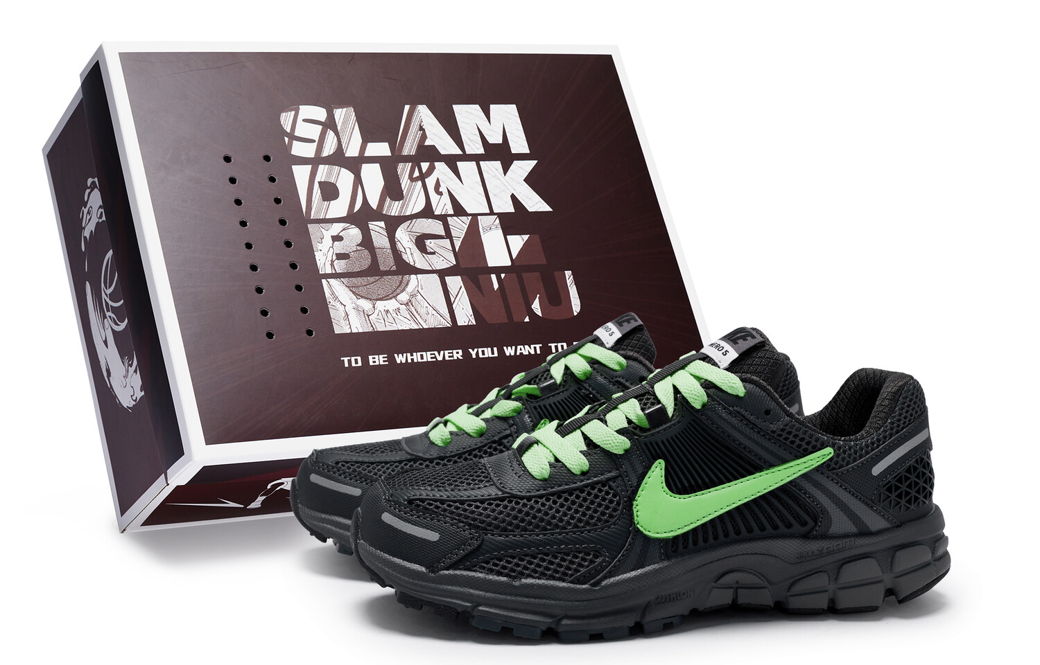 

Кроссовки Air Zoom Vomero 5 унисекс с низким верхом зеленые/черные Nike