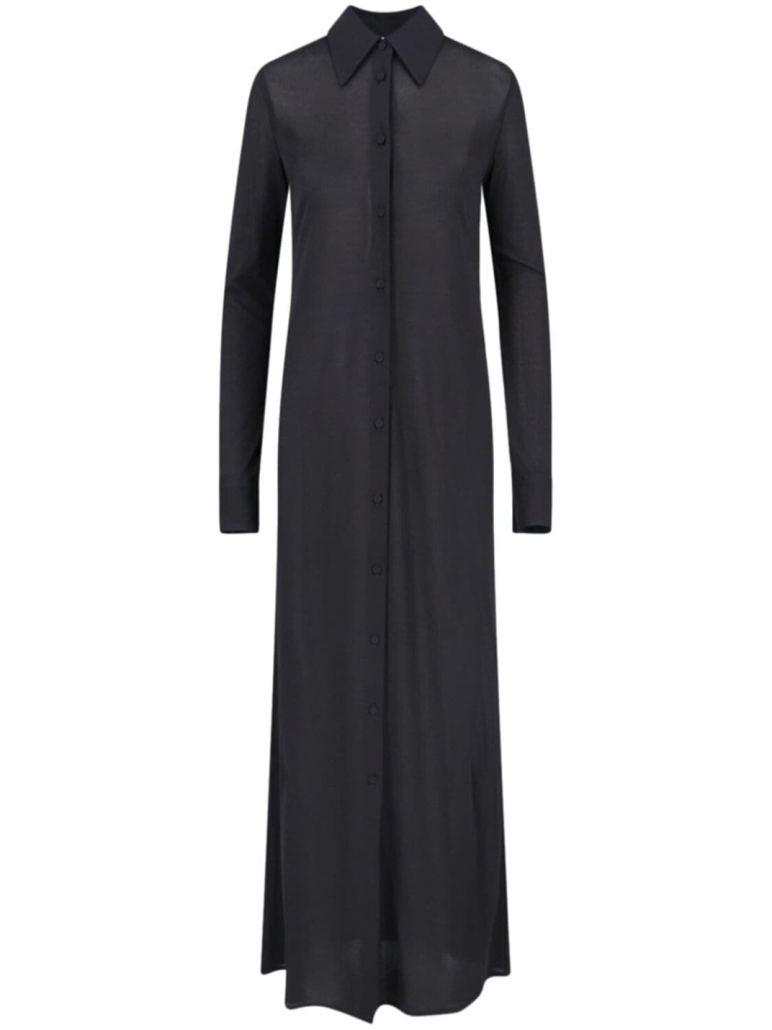 

Jil Sander платье-рубашка макси, черный