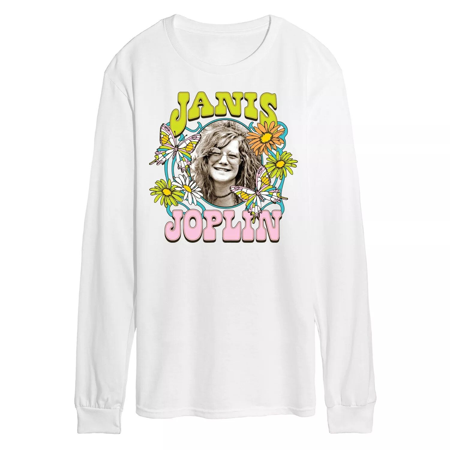 

Мужская футболка с длинными рукавами и бабочкой Janis Joplin Licensed Character