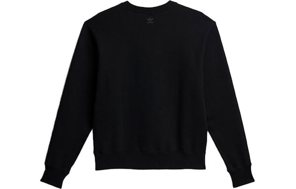 Толстовка adidas originals x Fei Dong Pw Bas Crew Sports Ribbed Round Neck Pullover Unisex Black, черный — фото 2