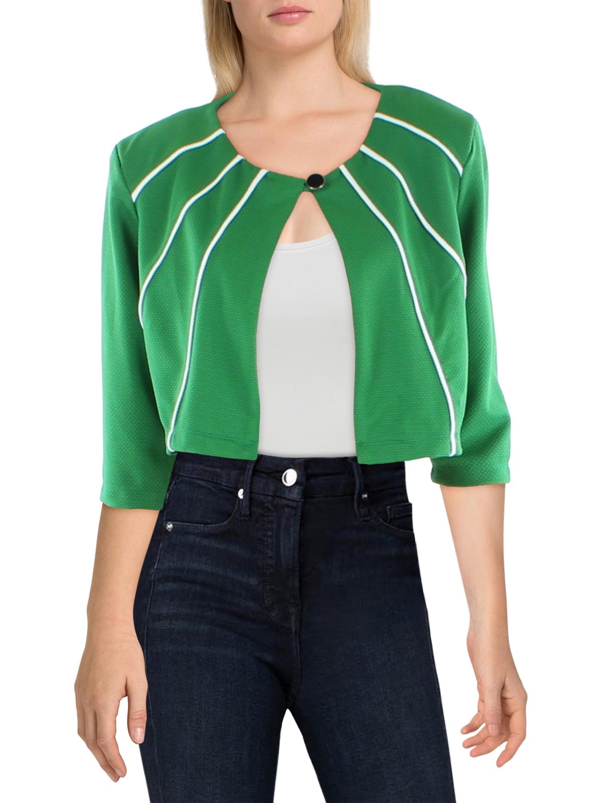 

Укороченное женское болеро с кантом Petites NY Collection, цвет emerald
