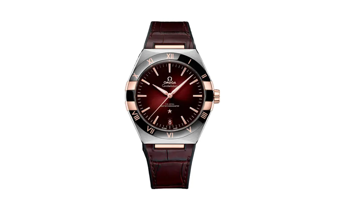 

OMEGA Часы Constellation Series Constellation Watch Automatic Mechanical Movement Men's Watch Watch 41mm Red Watch Dial