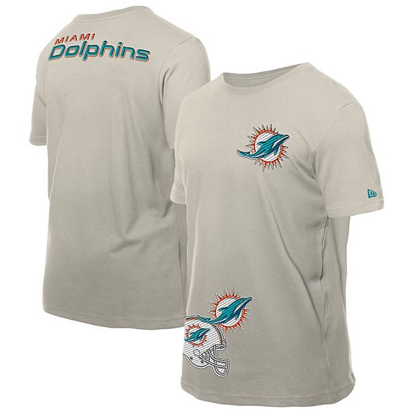 

Мужская футболка Miami Dolphins в светлом бежевом цвете с нашивками New Era