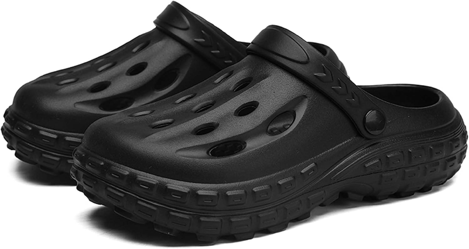 

Мужские летние пляжные туфли с неглубоким верхом, свободного кроя, противоскользящие Dzbajrqm, черный