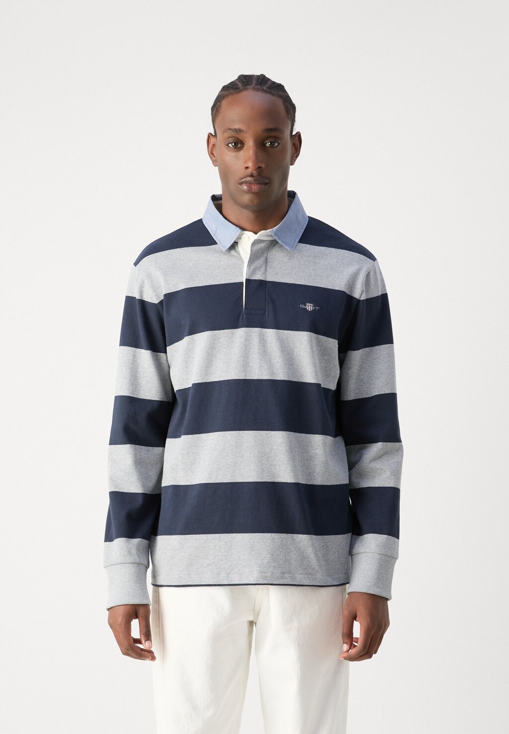 

Топ с длинными рукавами STRIPE HEAVY RUGGER GANT, серый