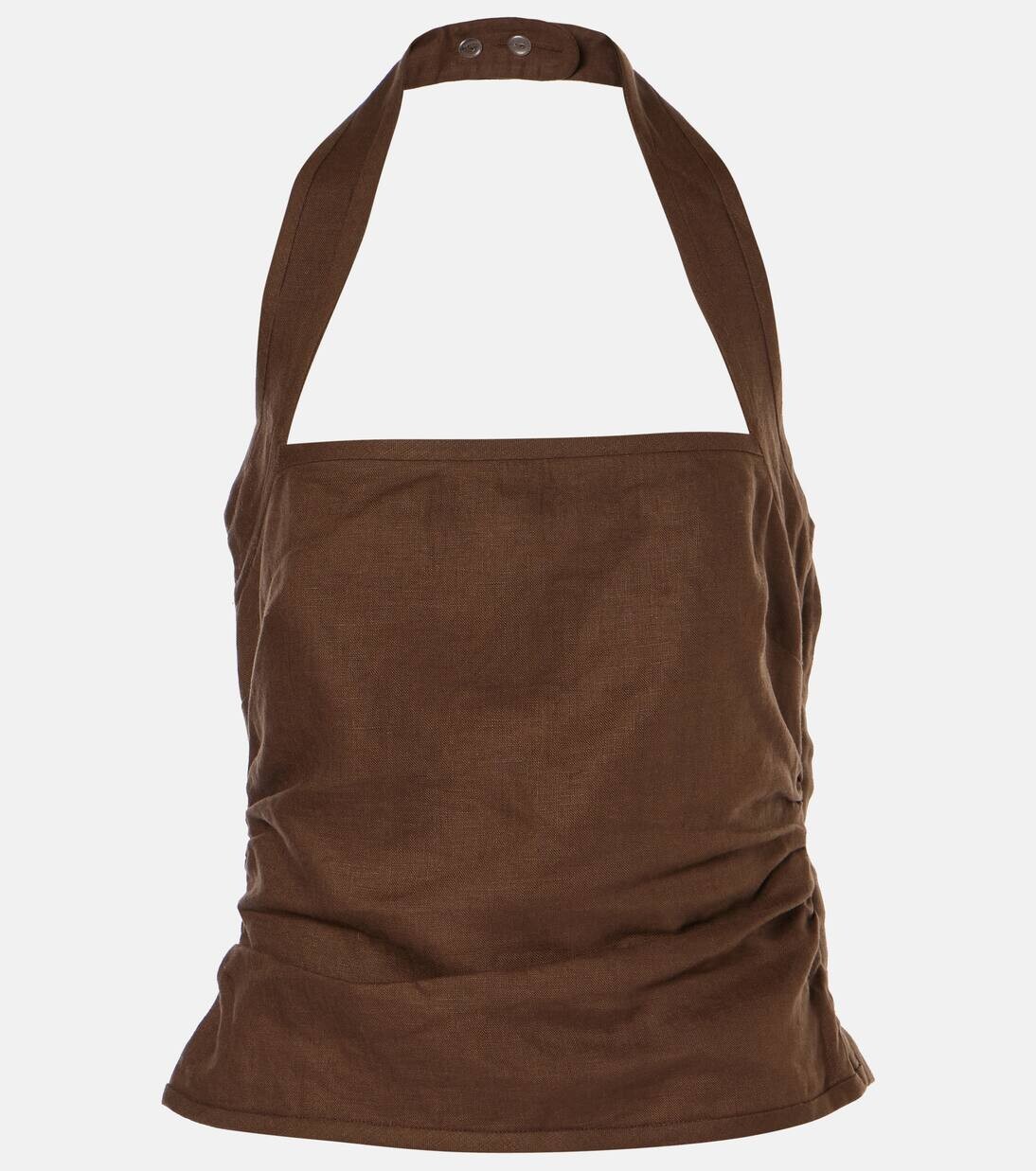

Льняной топ Jerry Halter Bodice Sir, коричневый
