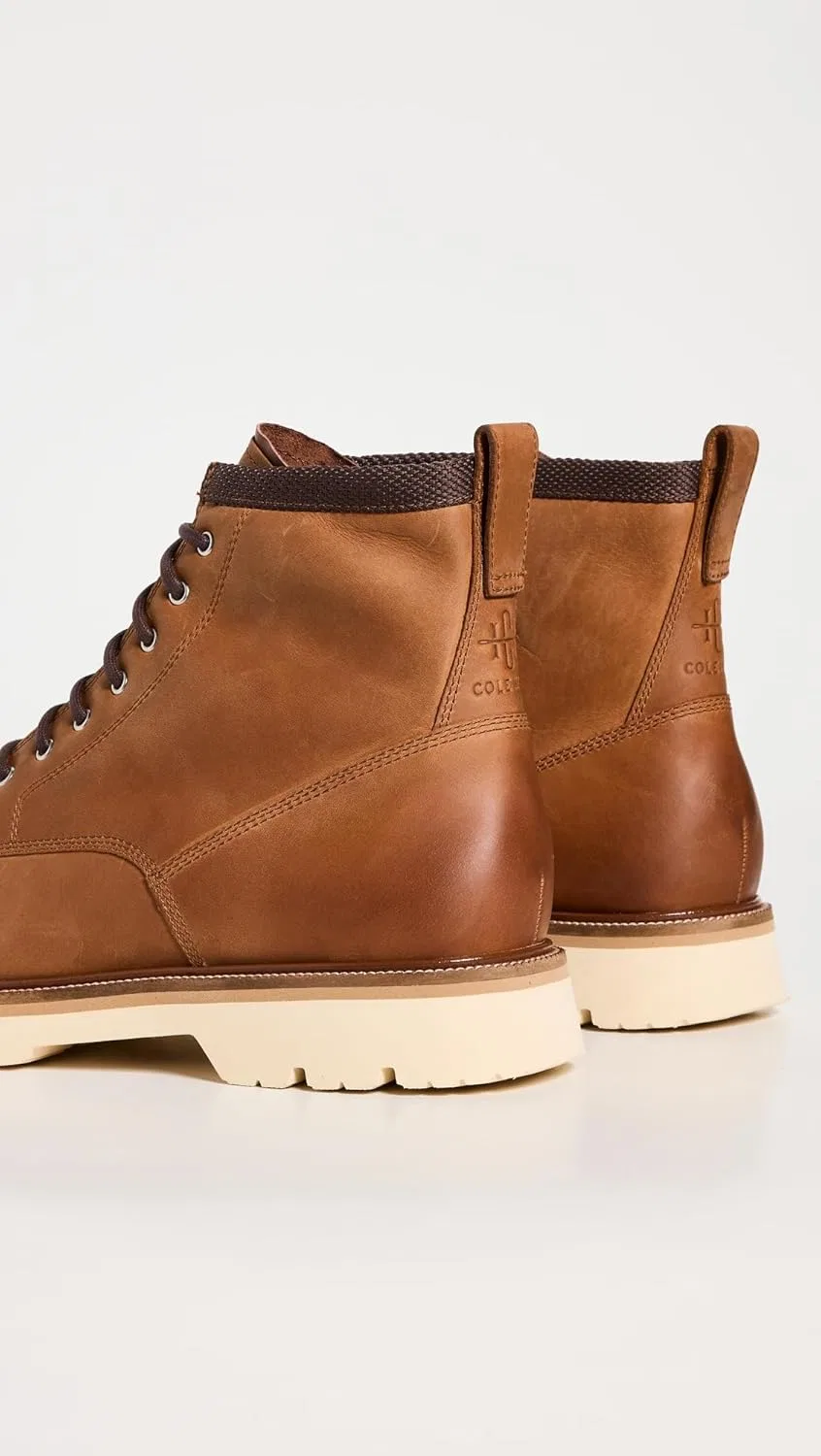 Мужские ботинки Cole Haan American Classics с гладким носком, 2-British Tan Alabaster Gleam Waterproof — фото 3