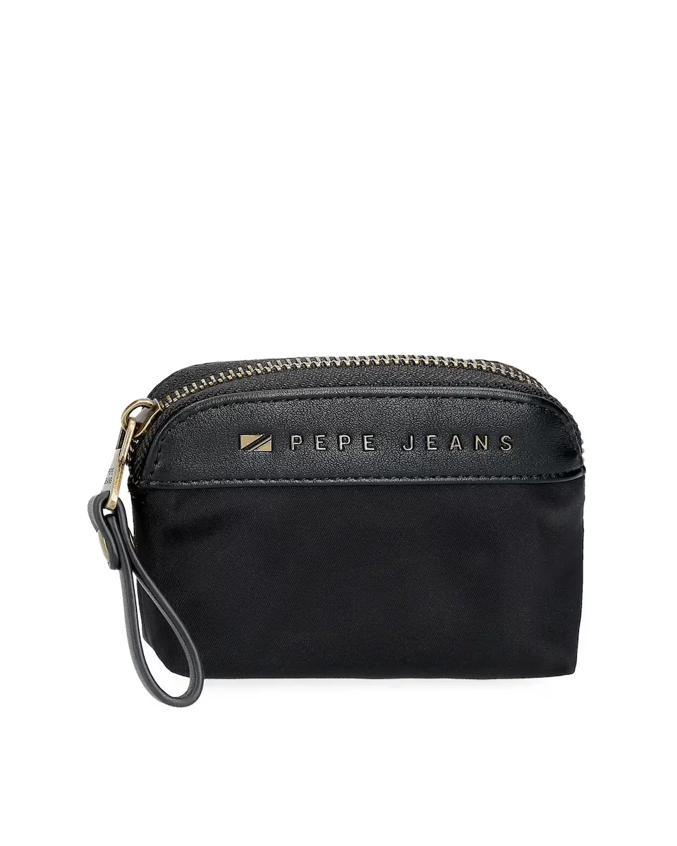 

Черный круглый женский кошелек на молнии Morgan Pepe Jeans, черный