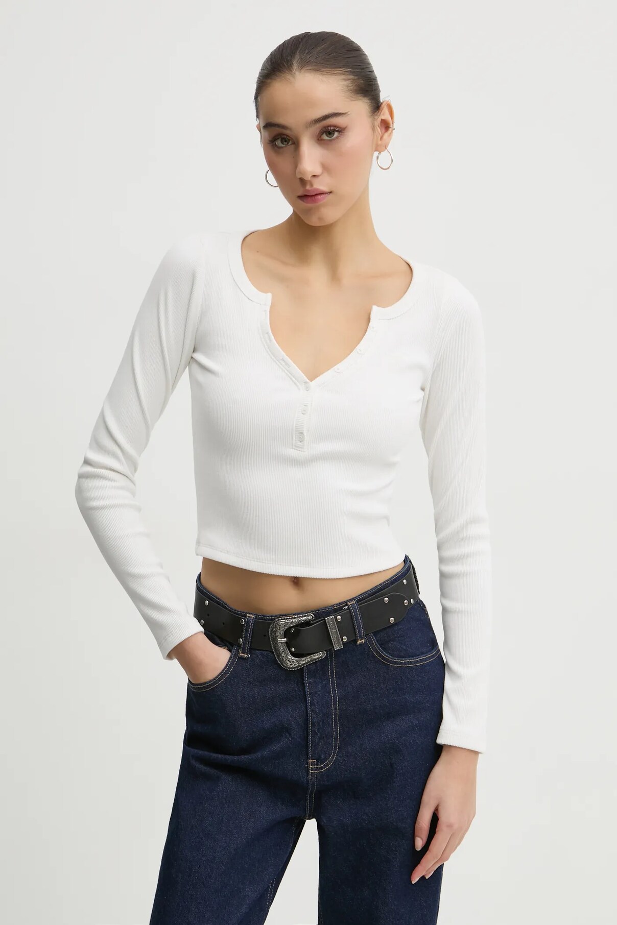 

Длинный рукав Hollister Co., бежевый