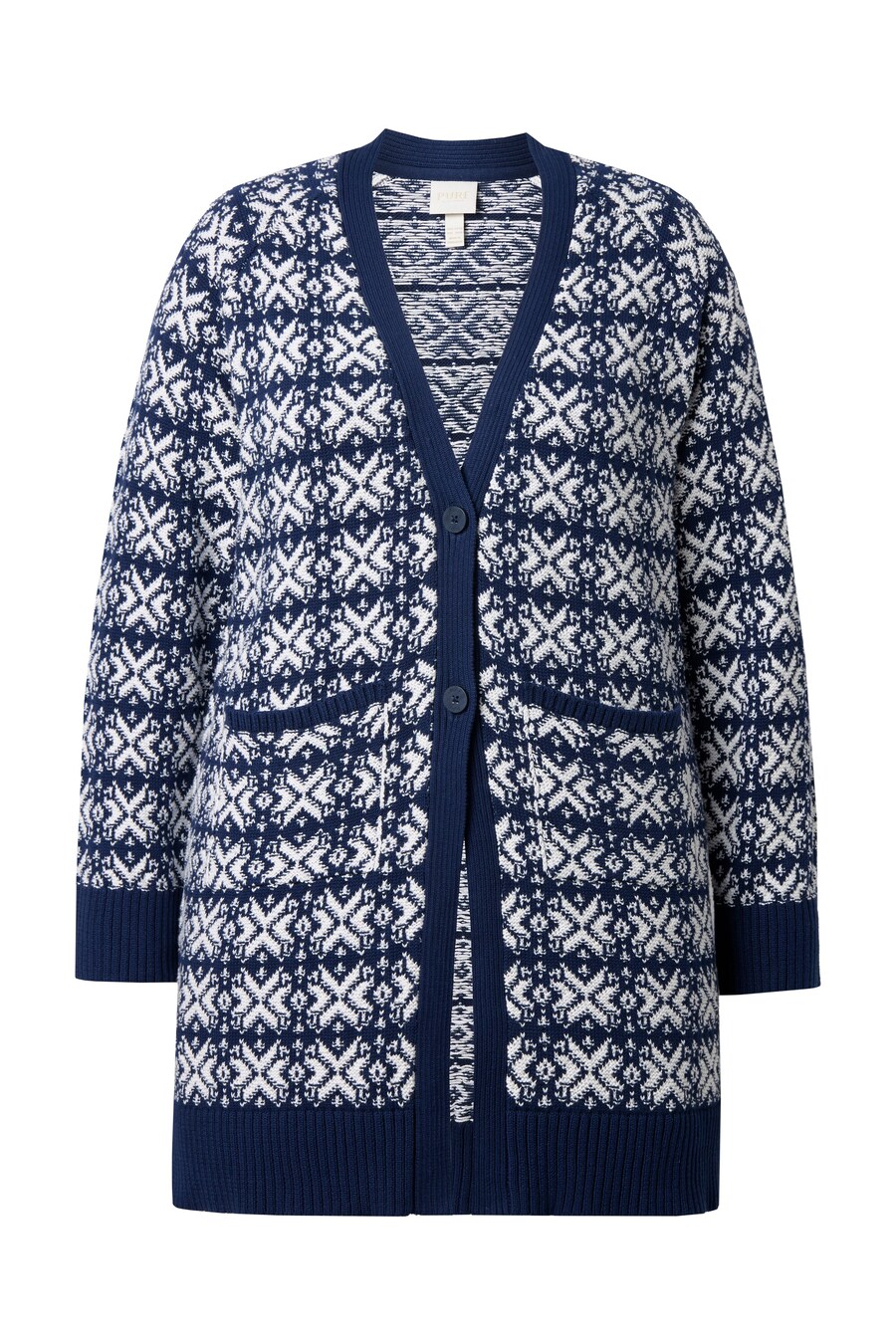 

Вязаный кардиган Ulla Popken, темно-синий