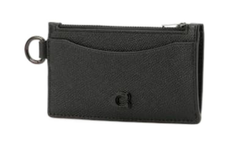 

Кросс-грэйн кожаный клатч кардхолдер, кошелек женский черный COACH