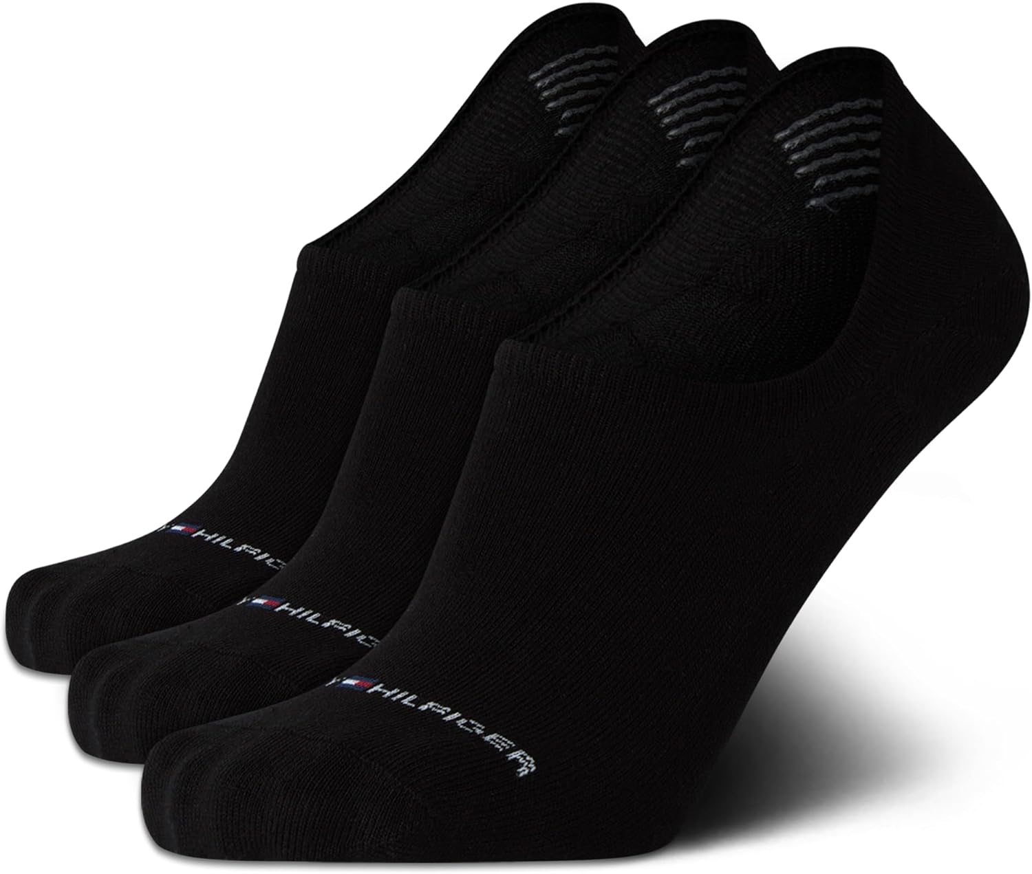 

Мужские носки Tommy Hilfiger No Show Socks - 3 пары мягких хлопковых носков для мужчин - ультракороткие вкладыши для лоферов и кроссовок, All Black