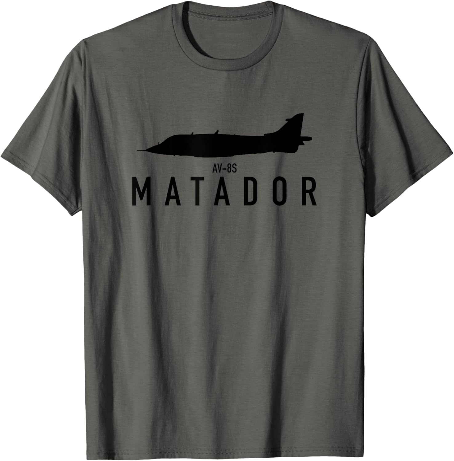 

Футболка AV-8S Matador Av8S Matador & Spanish Military Aircraft, асфальтово-серый