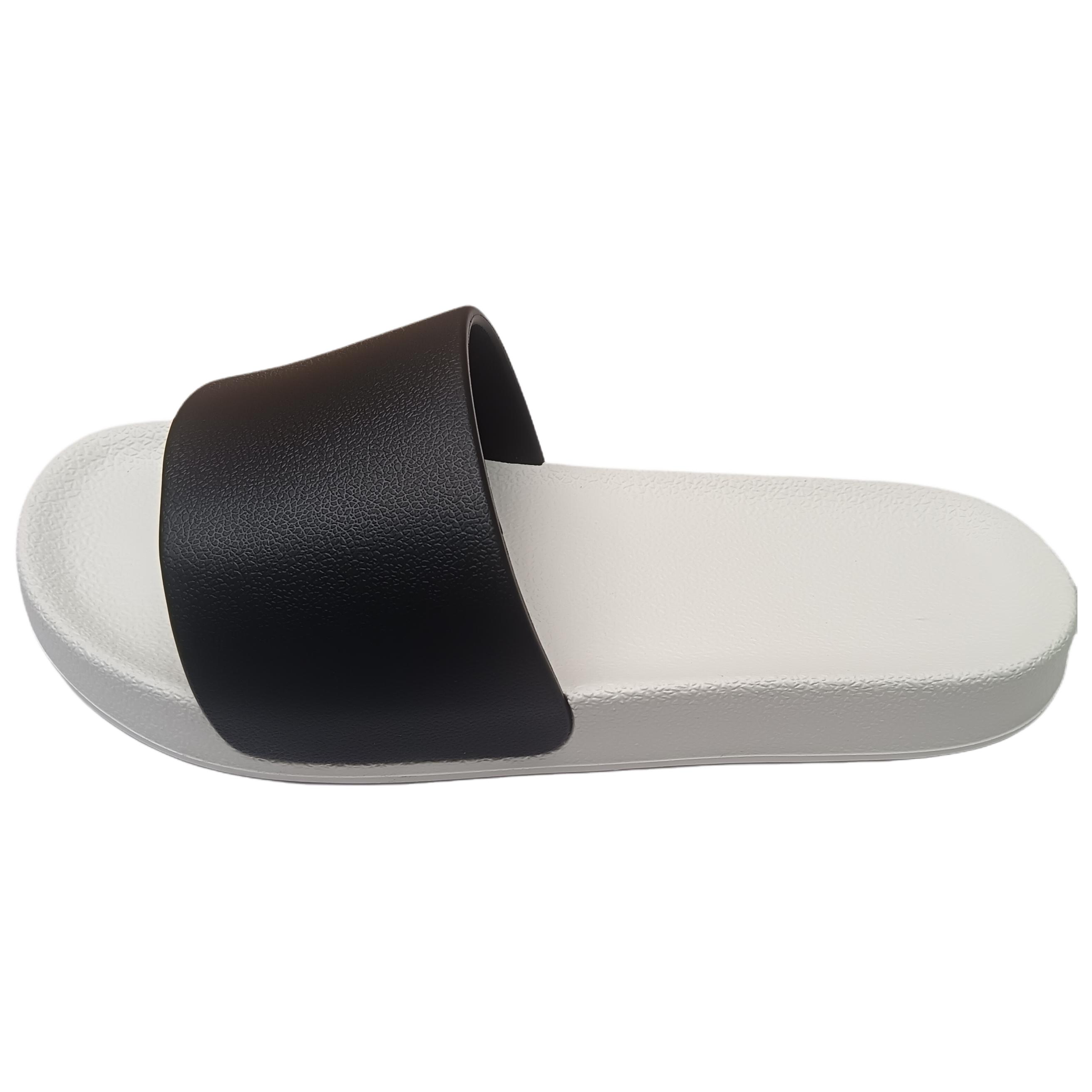 

Izt Слайдеры унисекс с черным верхом и белой подошвой обычные, цвет Black Upper White Sole-Regular