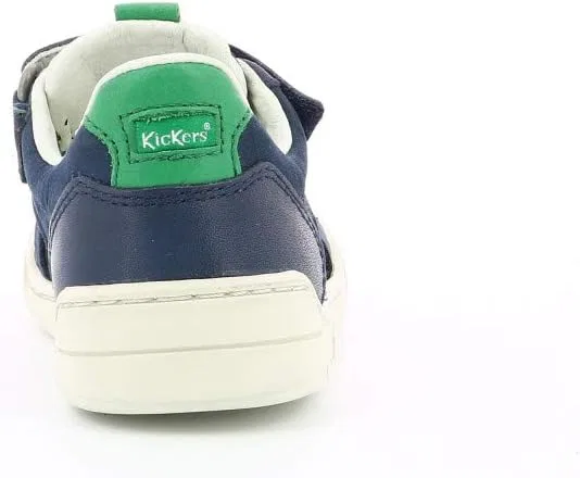 Спортивные кроссовки Kickers для девочек и мальчиков 858480-30 WINTUP 52 Синий, темно-синий, зеленый, красный — фото 3
