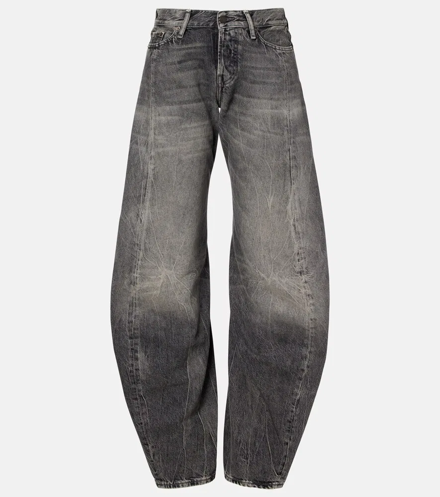 Джинсы с низкой посадкой и широкими штанинами 2006 года Acne Studios, черный