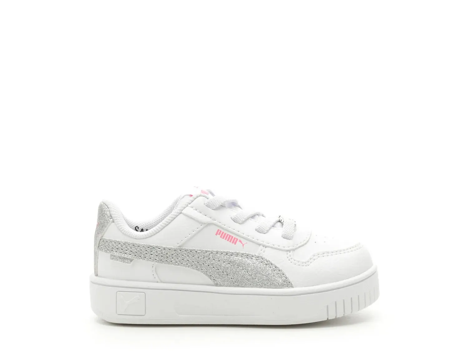 

Кроссовки Puma Carina Street — детские, белые/серебристые