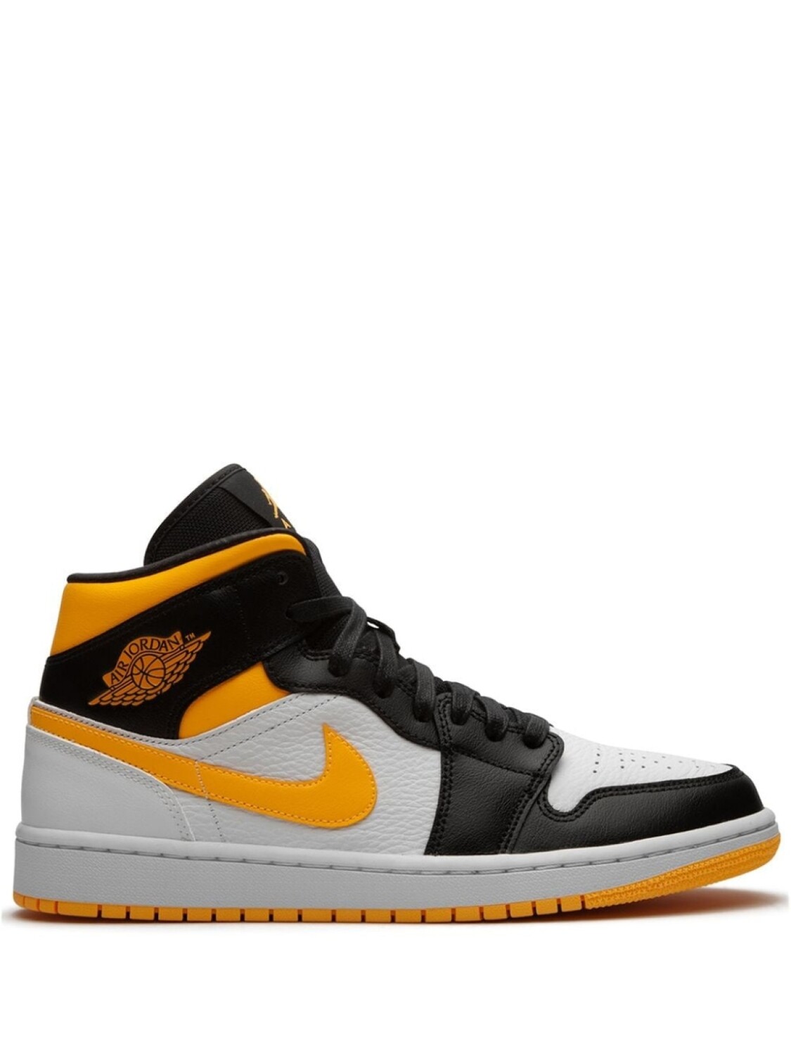 

Кроссовки Jordan Air Jordan 1 Mid, белый/черный/оранжевый