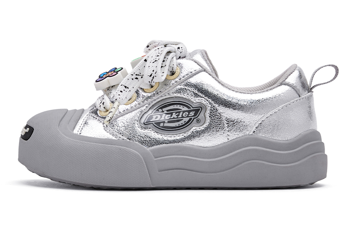 

Нескользящие, устойчивые к истиранию, низкие повседневные кроссовки для детей Dickies, серебряный