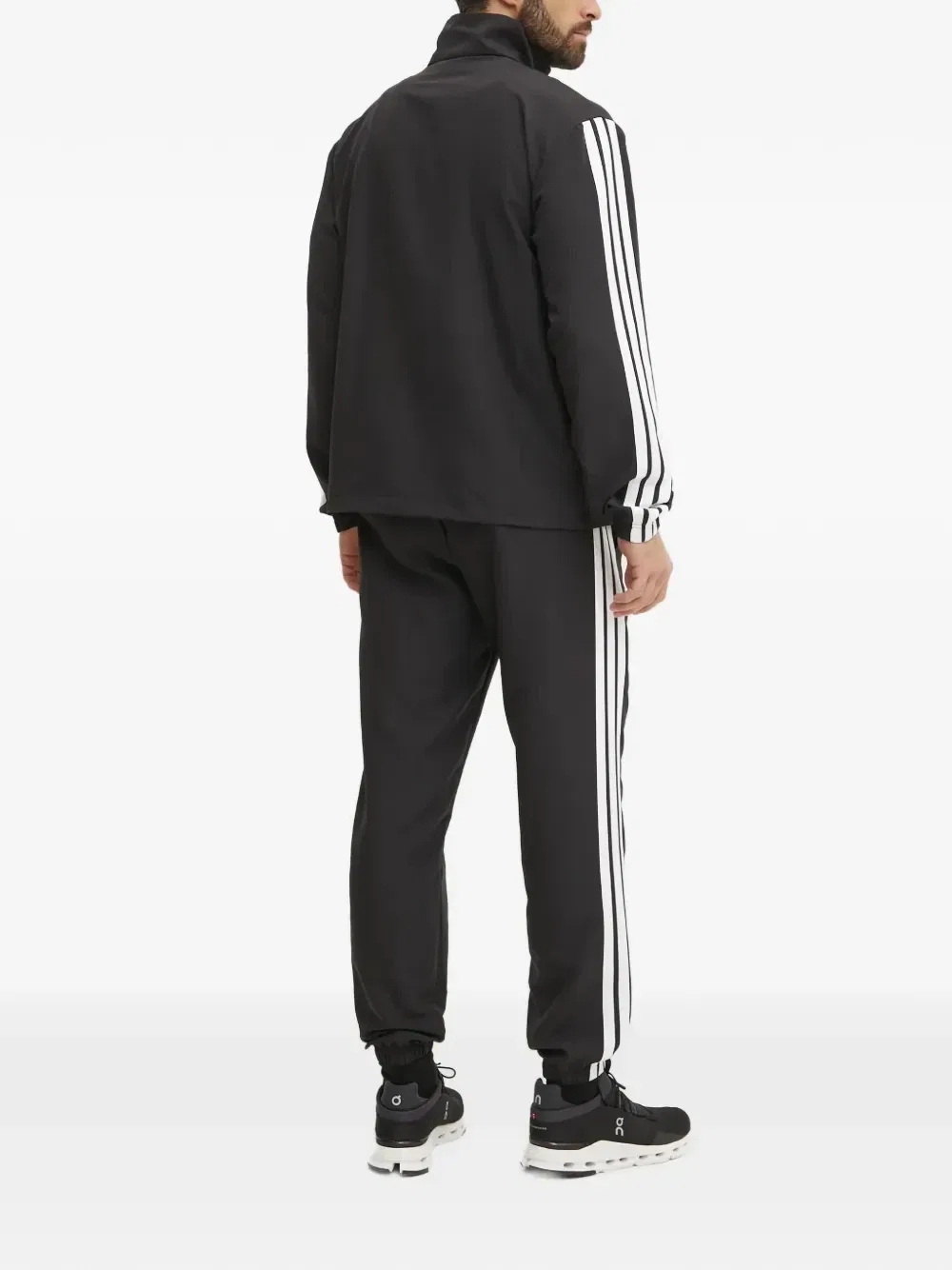Спортивный костюм с логотипом Adidas, черный — фото 3