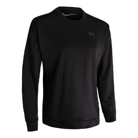 

Толстовка rival terry taped crew 'black' Under Armour, черный