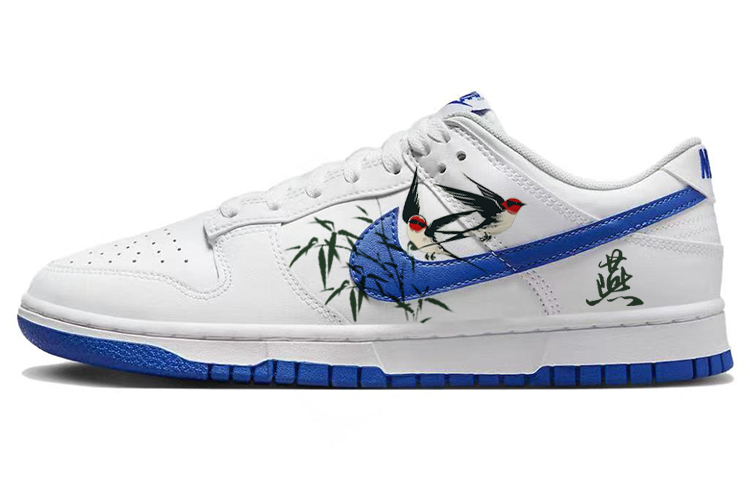 

Кроссовки Nike Dunk Skateboard Shoes Men Low-Top White Blue, Синий, Кроссовки Nike Dunk Skateboard Shoes Men Low-Top White Blue