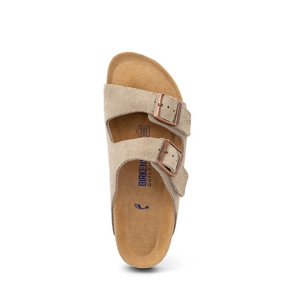 Сандалии Womens Birkenstock Arizona Soft Footbed Slide Sandal, серо-коричневый — фото 2