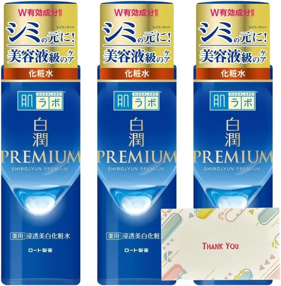 Лосьон отбеливающий проникающий Rohto Pharmaceutical Skin Lab White Jun Premium, набор 3 шт., 170 мл
