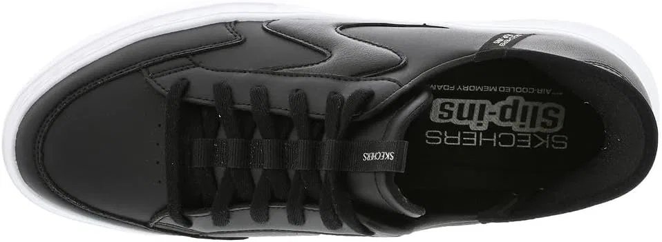 Женские кроссовки Skechers Cordova Classic New Reign, Black Duraleather White Trim — фото 2
