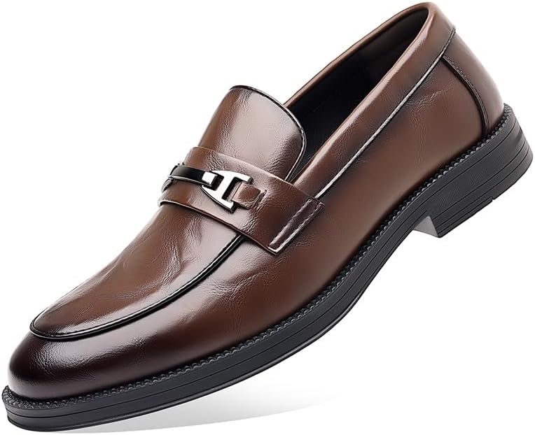 

Мужские деловые кожаные туфли TGRNFHKPYY в британском стиле лоферов, коричневый