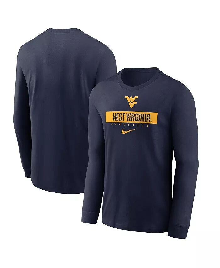 

Футболка мужская Navy West Virginia Mountaineers 2024 Sideline Legend Performance с длинным рукавом Nike