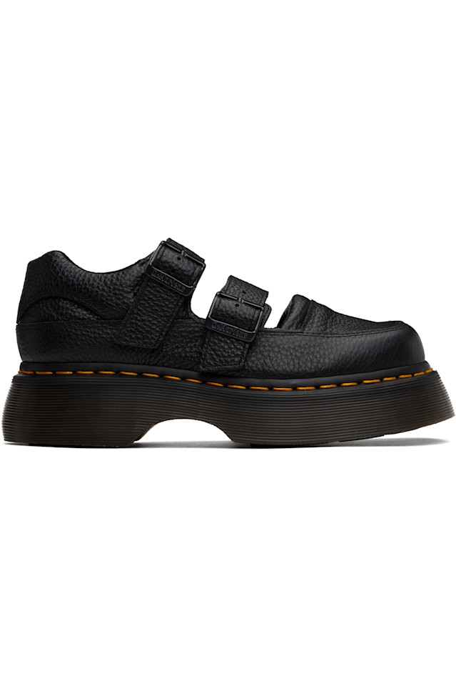 Бархатистые мокасины Mary Jane из мягкой кожи наппа Dr. Martens, черный