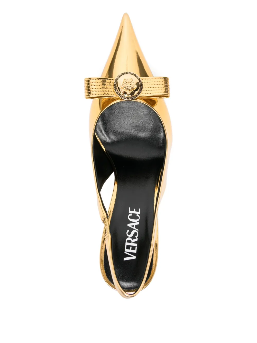 Туфли Gianni Ribbon 90 VERSACE, желтый — фото 4