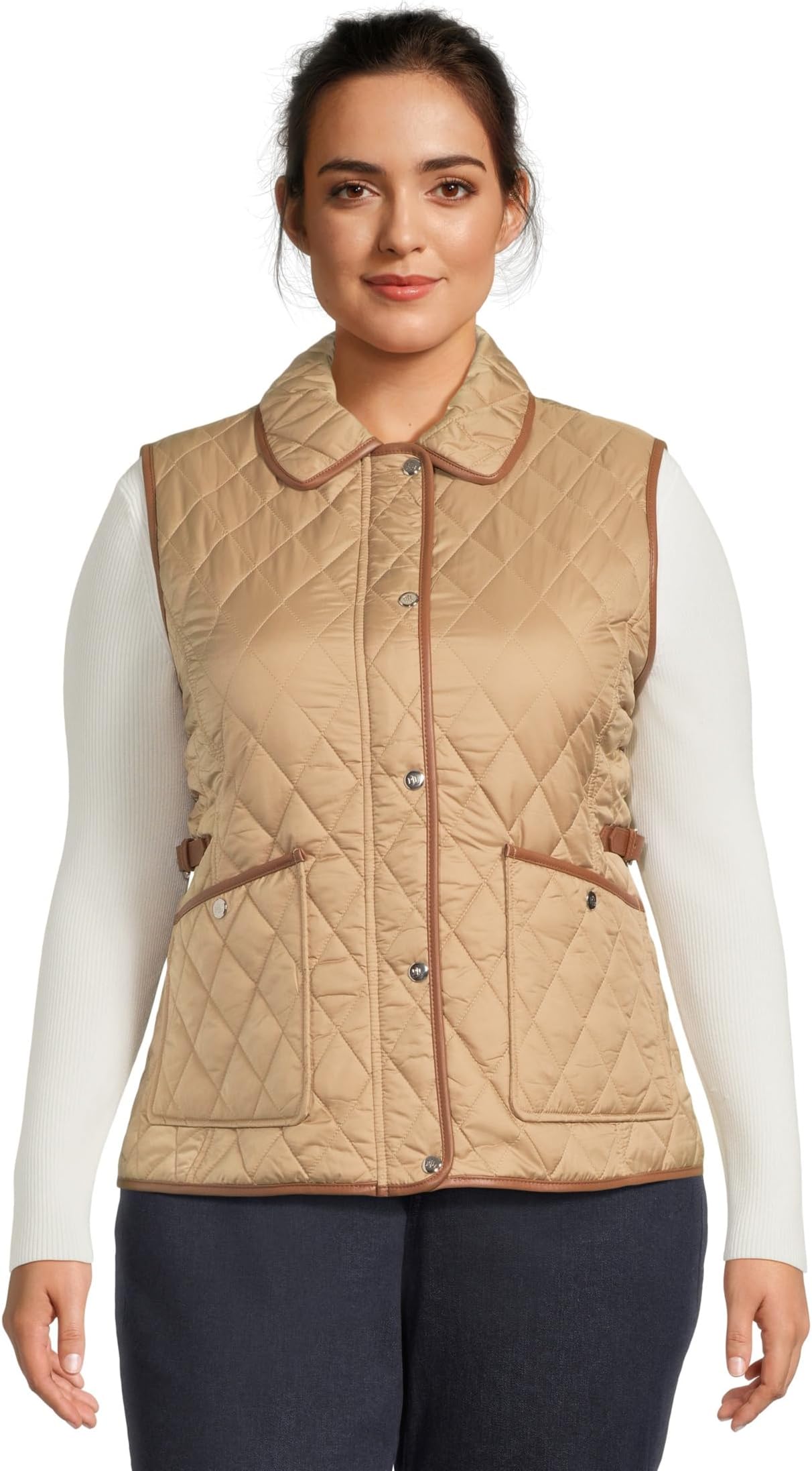 

Женский жилет с боковыми вставками, 25 дюймов Lauren Ralph Lauren, Birch Tan