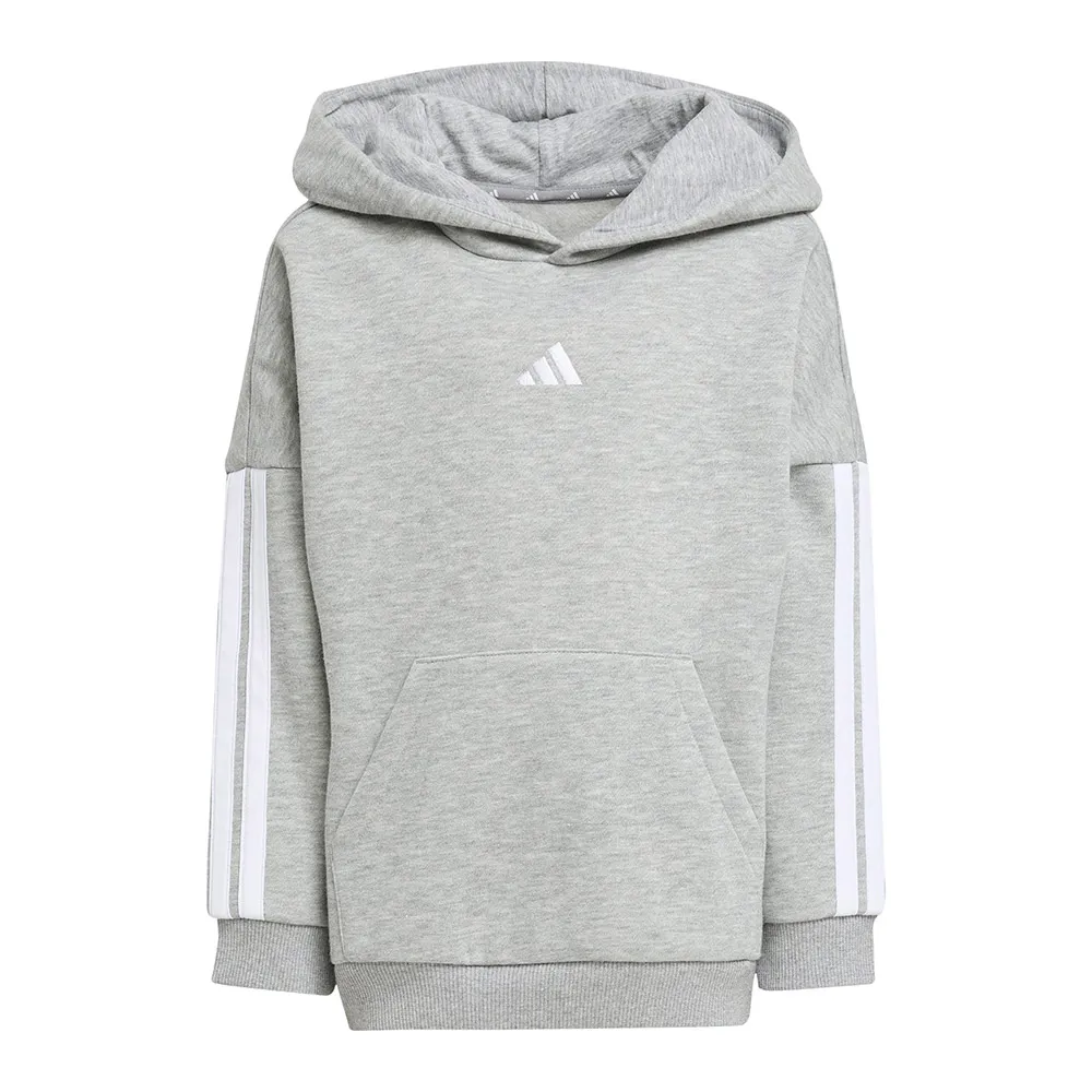 Спортивный костюм adidas 3 Stripes Essentials из флиса, серый — фото 4