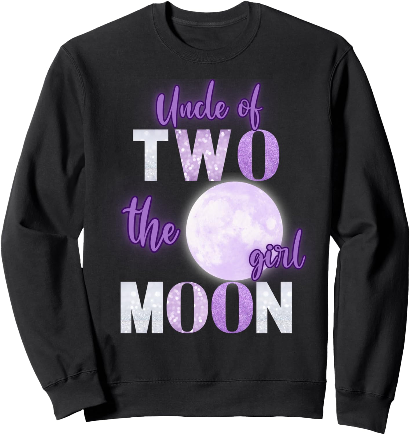 

Толстовка «Дядя двоих, Лунная девочка, Космос, 2-й день рождения, семейная вечеринка» Family Look Space Planet Party Decorations Gifts, черный