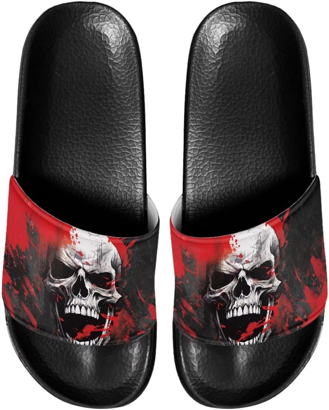 

Женские тапочки JUDENTIDOS с открытым носком, нескользящей подошвой, однотонной застежкой и мягкой плоской подошвой, Skull